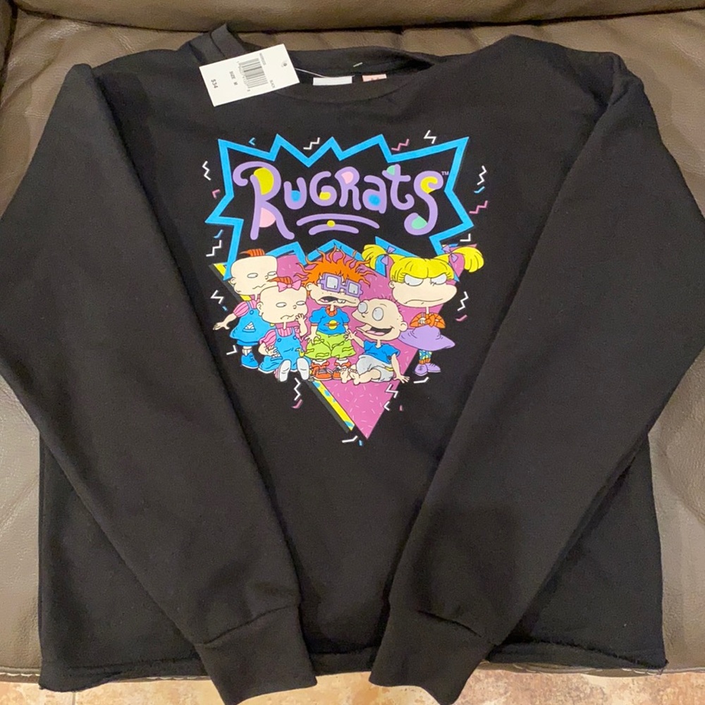 SOLD NWT Nickelodeon Rugrats medium black sweatshirt